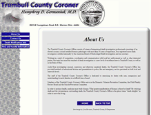 Tablet Screenshot of coroner.co.trumbull.oh.us